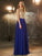 A-Line/Princess Scoop Sleeveless Floor-Length Crystal Chiffon Dresses TPP0003310