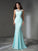Trumpet/Mermaid Jewel Beading Sleeveless Long Chiffon Dresses TPP0003946