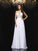 A-Line/Princess Halter Sleeveless Long Chiffon Dresses TPP0003249