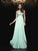 A-Line/Princess Sheer Neck Beading Sleeveless Long Chiffon Dresses TPP0003671