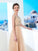A-Line/Princess Scoop Sleeveless Floor-Length Beading Tulle Dresses TPP0003217