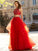 A-Line/Princess Spaghetti Straps Sleeveless Floor-Length Beading Tulle Two Piece Dresses TPP0003023