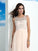 A-Line/Princess Sheer Neck Beading Sleeveless Long Chiffon Dresses TPP0003065