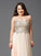 A-Line/Princess Sweetheart Rhinestone Sleeveless Long Chiffon Plus Size Dresses TPP0003705