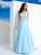 A-Line/Princess Spaghetti Straps Applique Sleeveless Long Chiffon Dresses TPP0003026