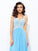 A-Line/Princess V-neck Lace Sleeveless Long Chiffon Dresses TPP0003692