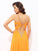 A-line/Princess V-neck Rhinestone Sleeveless Long Chiffon Dresses TPP0003813