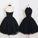 Black Halter A Line Sleeveless Tulle Ball Gown Mid Homecoming Dresses