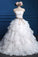 Affordable Strapless Chiffon Sweetheart Lace Ball Gown Wedding Dresses