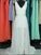 Charming V-Neck Lace Sleeveless Side Slit Vintage Prom Dresses